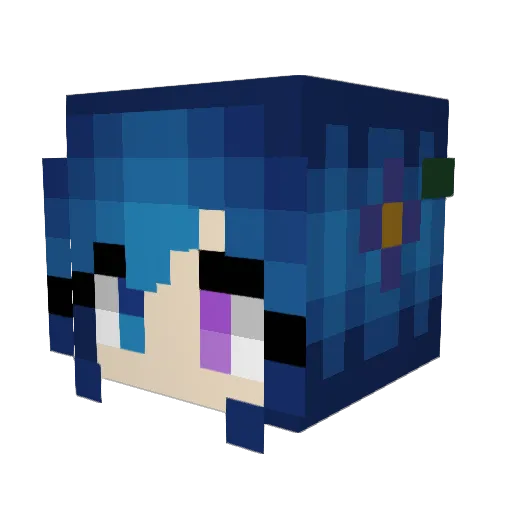 xMiauuw Minecraft avatar head, 3D render