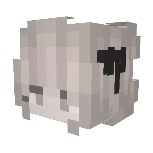 xMiaza Minecraft avatar head, 3D render