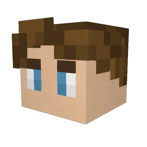 xMichasio Minecraft avatar head, 3D render