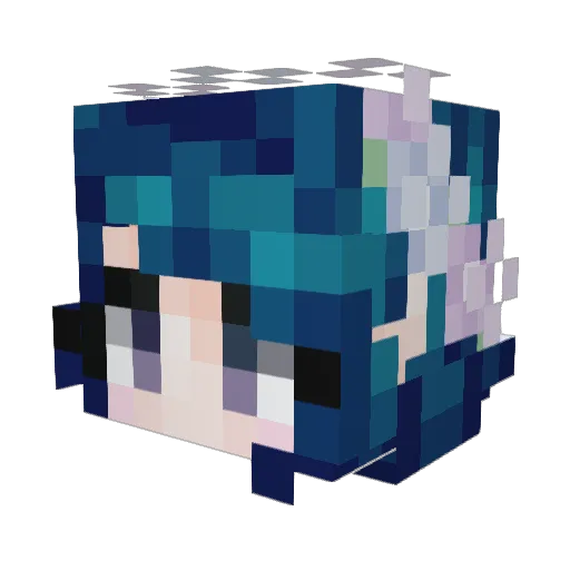 xMiechenx Minecraft avatar head, 3D render