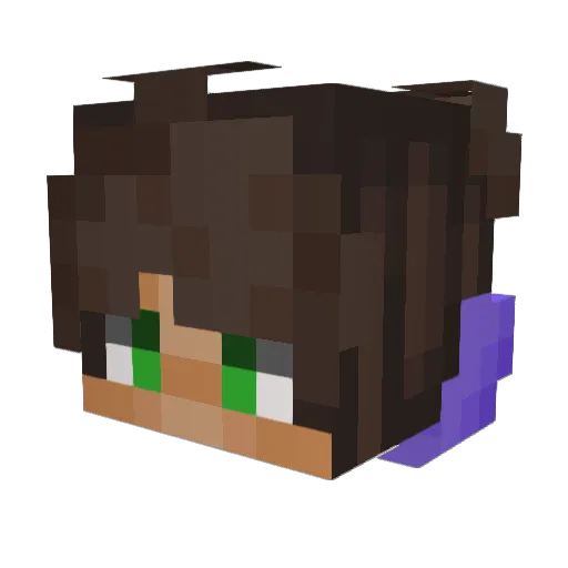 xMieki_ Minecraft avatar head, 3D render