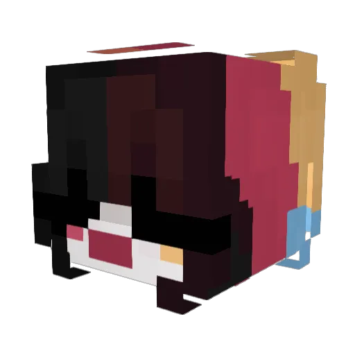 xMikuma Minecraft avatar head, 3D render