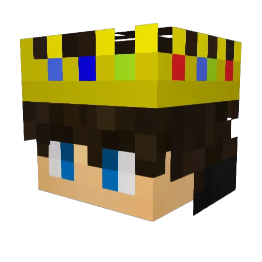 xMiles_ Minecraft avatar head, 3D render