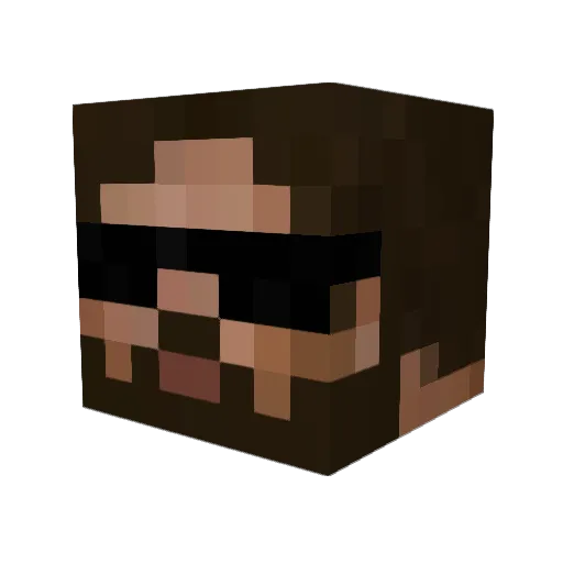xMirro Minecraft avatar head, 3D render