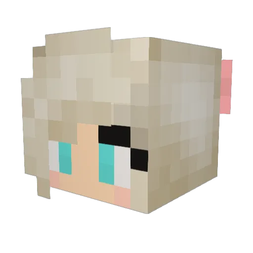 xMissMinxx Minecraft avatar head, 3D render