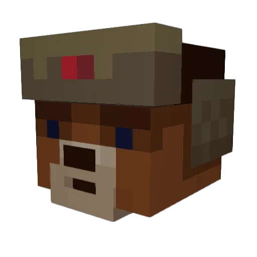 xMitrace Minecraft avatar head, 3D render