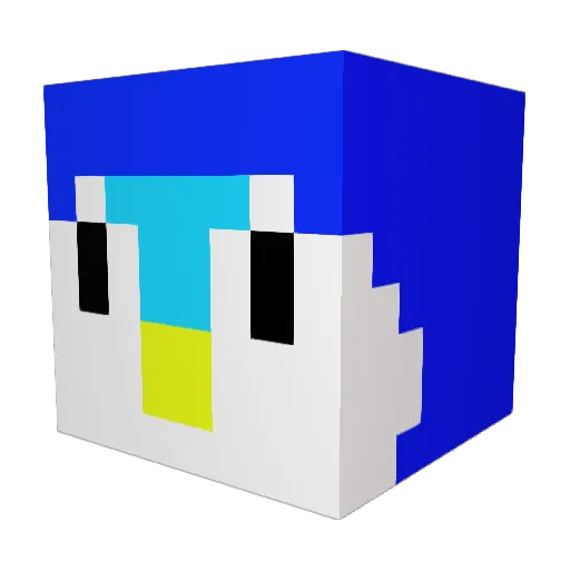 xMizcy Minecraft avatar head, 3D render