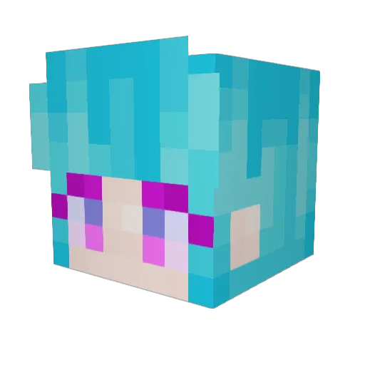 xMizuki123 Minecraft avatar head, 3D render