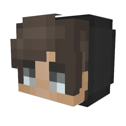 xMoamin Minecraft avatar head, 3D render