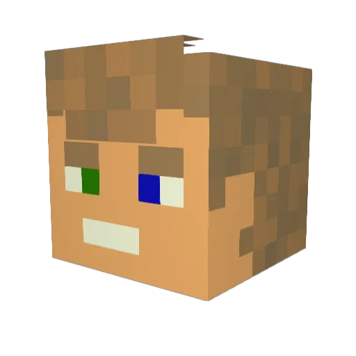 xMoiKANO Minecraft avatar head, 3D render