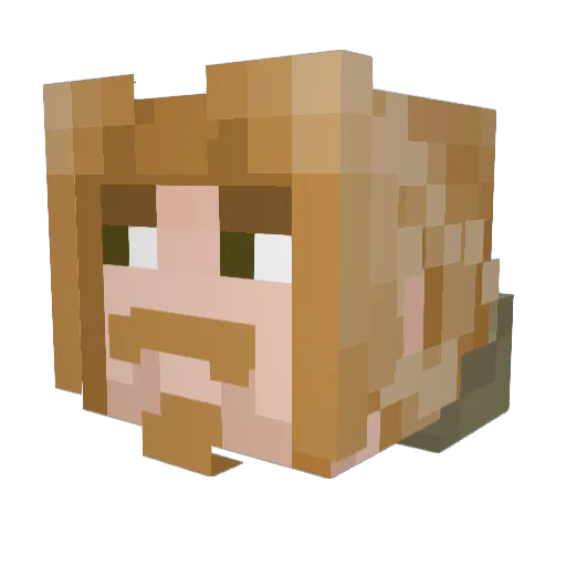 xMolu Minecraft avatar head, 3D render