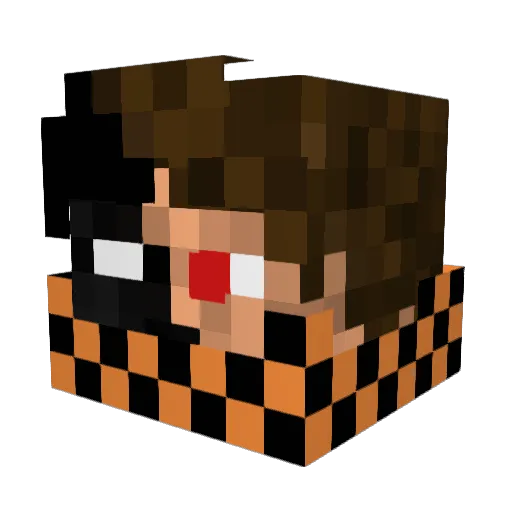 xMqrt Minecraft avatar head, 3D render