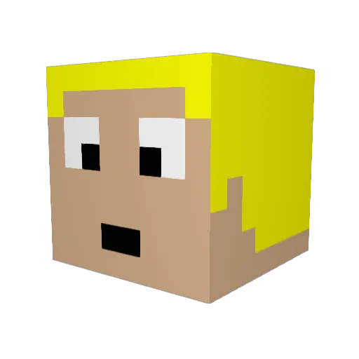 xMrToGo Minecraft avatar head, 3D render