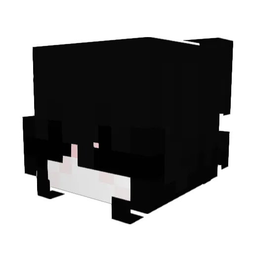 xMru38x Minecraft avatar head, 3D render