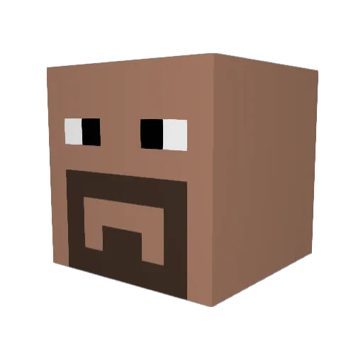 xMubsy Minecraft avatar head, 3D render