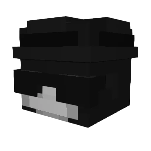 xMv3 Minecraft avatar head, 3D render