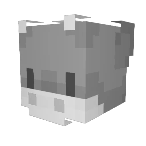 xN0rmal Minecraft avatar head, 3D render