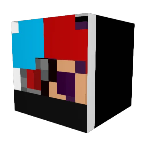 xN4tural Minecraft avatar head, 3D render