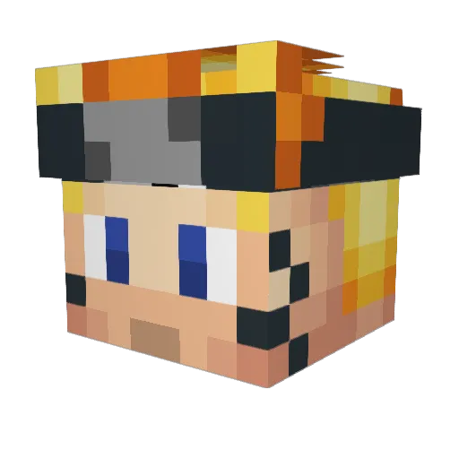 xNaRuToBoYx Minecraft avatar head, 3D render