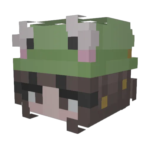 xNamica Minecraft avatar head, 3D render