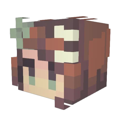 xNannax Minecraft avatar head, 3D render