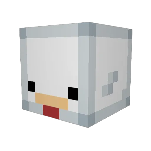 xNapp Minecraft avatar head, 3D render