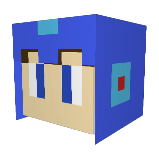 xNasD Minecraft avatar head, 3D render