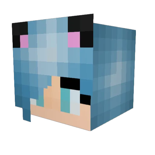xNatalia Minecraft avatar head, 3D render