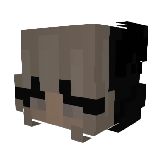 xNatka Minecraft avatar head, 3D render