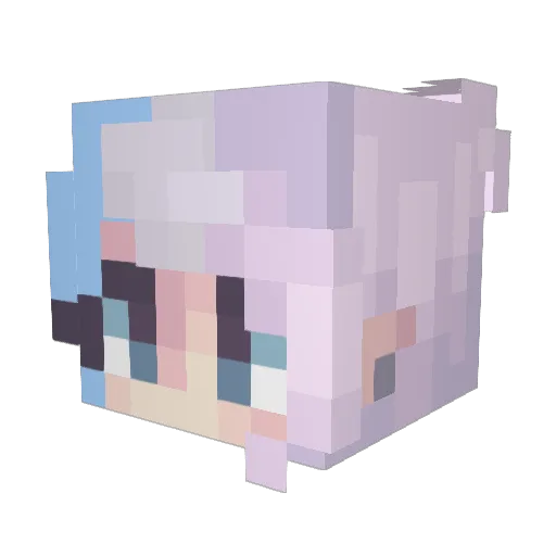 xNatsuki Minecraft avatar head, 3D render