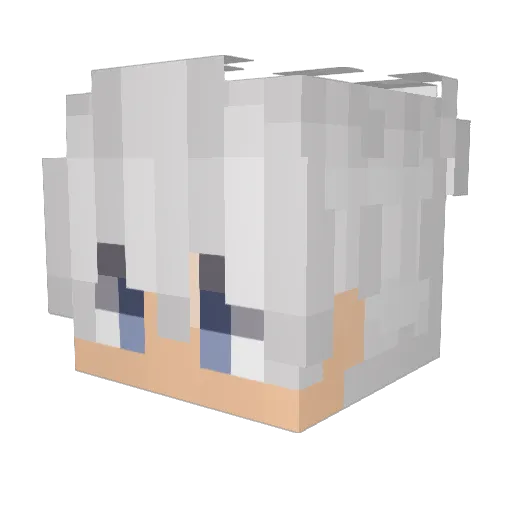 xNeks Minecraft avatar head, 3D render