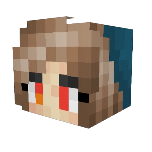 xNem0 Minecraft avatar head, 3D render