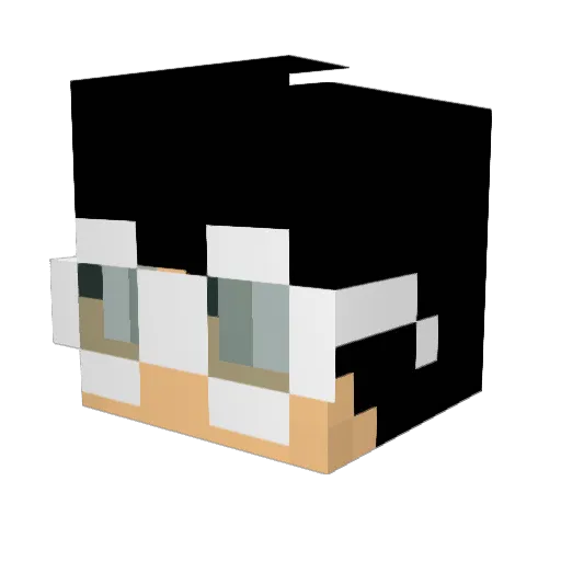xNescafE Minecraft avatar head, 3D render