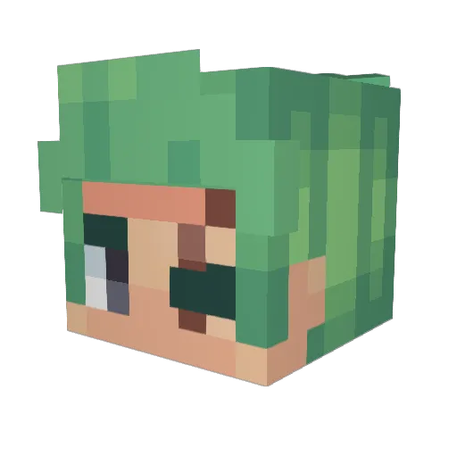 xNetheroo Minecraft avatar head, 3D render