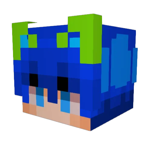 xNeuge Minecraft avatar head, 3D render