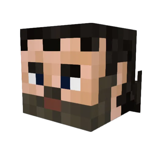 xNevalem Minecraft avatar head, 3D render