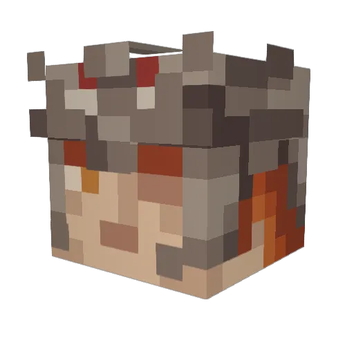 xNeverOne Minecraft avatar head, 3D render