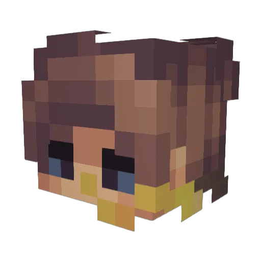 xNevoD Minecraft avatar head, 3D render