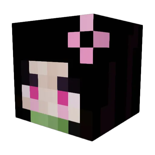 xNezu Minecraft avatar head, 3D render