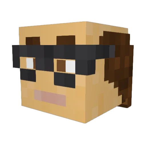 xNiall Minecraft avatar head, 3D render