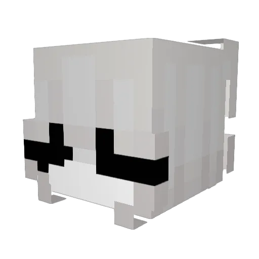 xNiePozdrawiam Minecraft avatar head, 3D render