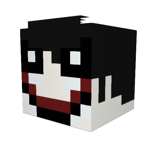 xNightShadow Minecraft avatar head, 3D render