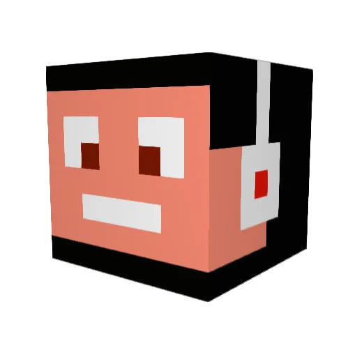 xNiiCCK Minecraft avatar head, 3D render