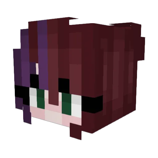 xNikiii Minecraft avatar head, 3D render