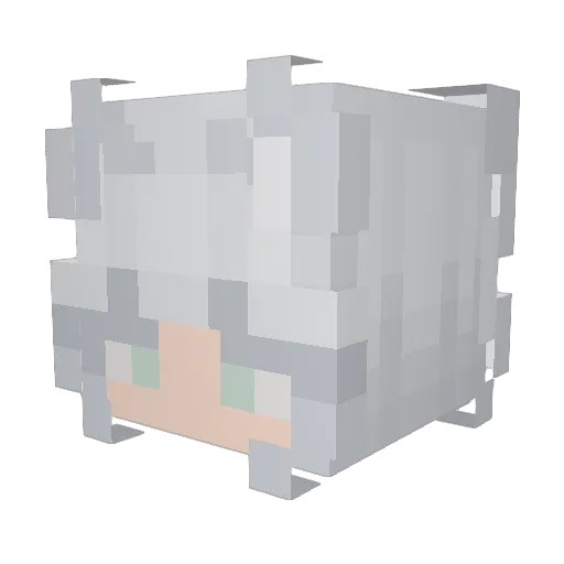 xNinian Minecraft avatar head, 3D render
