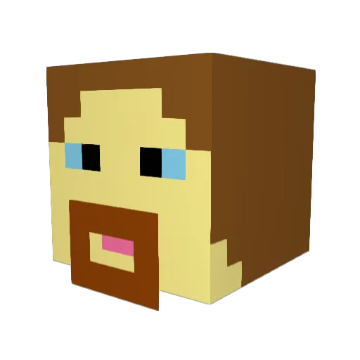 xNiux Minecraft avatar head, 3D render
