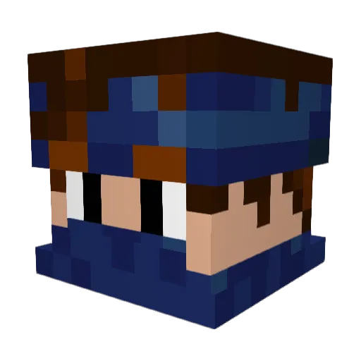 xNixel Minecraft avatar head, 3D render