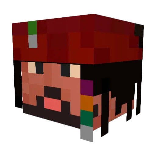 xNoblee Minecraft avatar head, 3D render