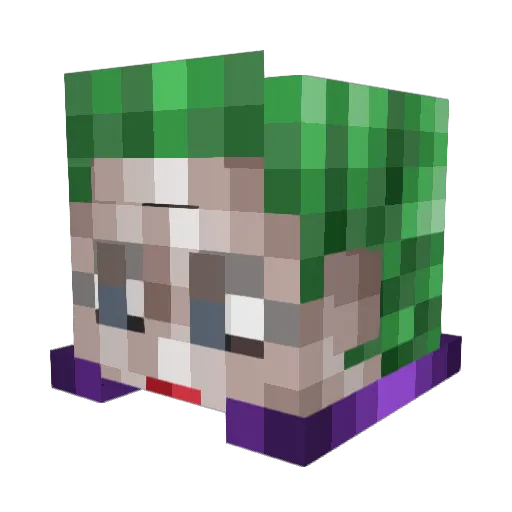 xNonoo Minecraft avatar head, 3D render