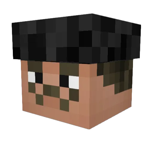 xNuzy Minecraft avatar head, 3D render